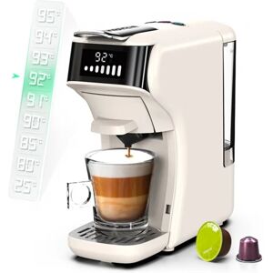 HiBREW H1B 5-in-1-Pods-Kaffeemaschine, 600ml Wassertank, 20 Bar Druckextraktion, Kalt/Heiß-Modus, Beige - EU-Stecker