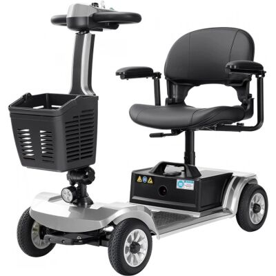 Unificare Unagi Faltbarer Vierrad-Roller, 250W Motor, 24V 12Ah Akku, 8 Zoll Reifen, 20km Reichweite - Silber Unificare Unagi Faltbarer Vierrad-Roller, 250W Motor, 24V 12Ah Akku, 8 Zoll Reifen, 20km Reichweite - Silber