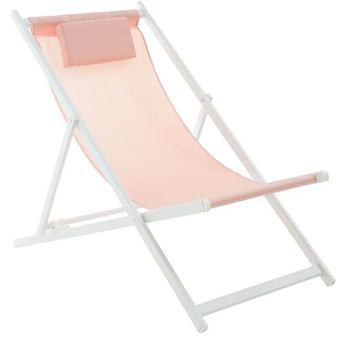 Strandstuhl klappbar - pink weiß