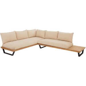 Gartensofaset Teak 3 tlg. - weiß