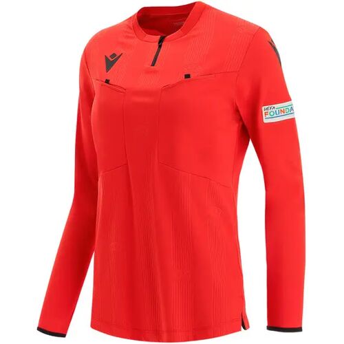 Damen-Schiedsrichter-Trikot mit langen Ärmeln Macron Uefa 2021 - Rouge - female - Size: XL