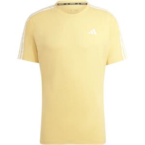 adidas Own the Run 3-Stripes T-Shirt - Gelb - Laufen adidas Own the Run 3-Stripes T-Shirt - Gelb - Laufen