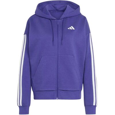 Kapuzen-Trainingsjacke mit Reißverschluss Damen adidas Essentials 3-Stripes - Violet - female - Size: S Kapuzen-Trainingsjacke mit Reißverschluss Damen adidas Essentials 3-Stripes - Violet - female - Size: S