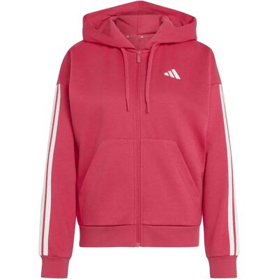 Kapuzen-Trainingsjacke mit Reißverschluss Damen adidas Essentials 3-Stripes - Rose - female - Size: S Kapuzen-Trainingsjacke mit Reißverschluss Damen adidas Essentials 3-Stripes - Rose - female - Size: S
