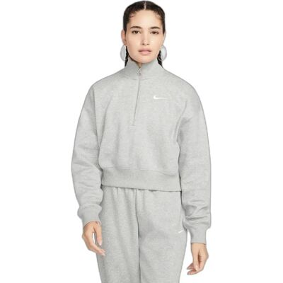 Trainingsjacke crop Damen Nike Phoenix Fleece - Gris - female - Size: L Long Trainingsjacke crop Damen Nike Phoenix Fleece - Gris - female - Size: L Long