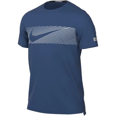 Nike Miler Flash Herren Dri-FIT UV Laufshirt - Blau Nike Miler Flash Herren Dri-FIT UV Laufshirt - Blau