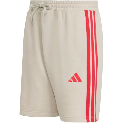 Shorts adidas Essentials 3-Stripes French Terry - Beige - male - Size: XL