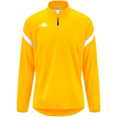 Kappa 4FOOTBALL DOLVOLE - Pullover - Gelb Chrom-Weiß - Schlank geschnitten - 100% Polyester Kappa 4FOOTBALL DOLVOLE - Pullover - Gelb Chrom-Weiß - Schlank geschnitten - 100% Polyester