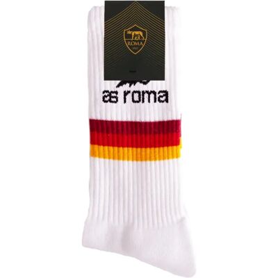 Copa Football AS Roma Socken Stripes - Blanc - unisex - Size: 40/46 Copa Football AS Roma Socken Stripes - Blanc - unisex - Size: 40/46