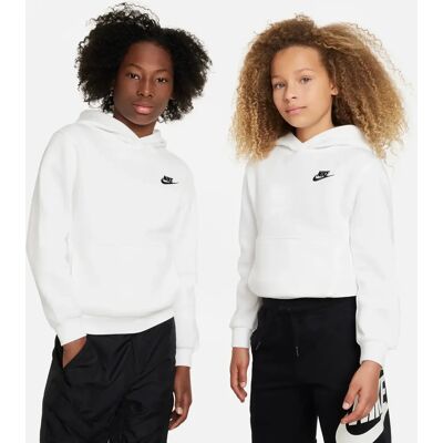 Kinder-Kapuzenpullover Nike Club Fleece LBR - Blanc - unisex - Size: 8/10 ans Kinder-Kapuzenpullover Nike Club Fleece LBR - Blanc - unisex - Size: 8/10 ans