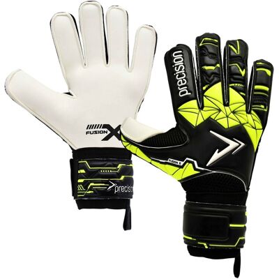 Torwarthandschuhe Kind Precision Fusion X Flat Cut Finger Protect - Schwarz - unisex - Size: Größe 5 Torwarthandschuhe Kind Precision Fusion X Flat Cut Finger Protect - Schwarz - unisex - Size: Größe 5
