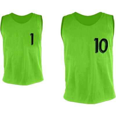 Nummerierte Chasubles von 1 bis 10 Sporti (x10) - Vert - unisex - Size: M Nummerierte Chasubles von 1 bis 10 Sporti (x10) - Vert - unisex - Size: M