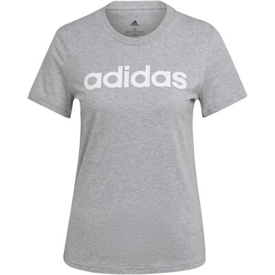 Eng anliegendes T-Shirt mit Logo für Frauen adidas Essentials Gris M/S Eng anliegendes T-Shirt mit Logo für Frauen adidas Essentials Gris M/S
