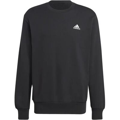 Sweatshirt kleines gesticktes Logo Molton adidas Essentials Noir XS Sweatshirt kleines gesticktes Logo Molton adidas Essentials Noir XS