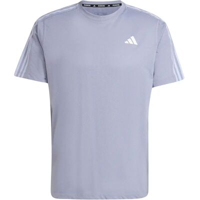 Adidas Own the Run 3-Streifen Morado T-Shirt - Laufen Adidas Own the Run 3-Streifen Morado T-Shirt - Laufen