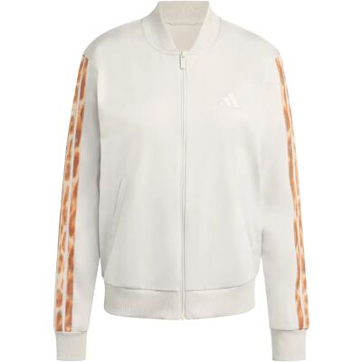 Damen Leoparddruck Trainingsanzug adidas 3-Stripes Beige L Damen Leoparddruck Trainingsanzug adidas 3-Stripes Beige L