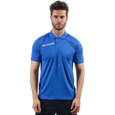 Polo mit Taschen aus Netzstoff Givova Bleu M Polo mit Taschen aus Netzstoff Givova Bleu M