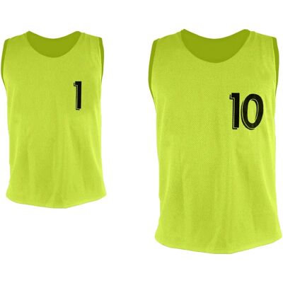 Nummerierte Chasubles von 1 bis 10 Sporti (x10) Jaune XL Nummerierte Chasubles von 1 bis 10 Sporti (x10) Jaune XL