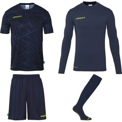 Kinder-Trikot, -Shorts und -Socken für Torhüter Uhlsport Prediction Bleu 8/10 ans Kinder-Trikot, -Shorts und -Socken für Torhüter Uhlsport Prediction Bleu 8/10 ans