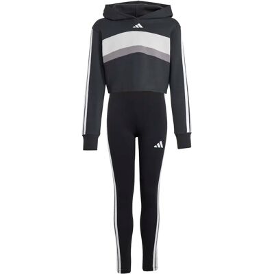 Trainingsanzug, Mädchen adidas Seasonal Essentials Tiberio 3 stripes Schwarz 14/15 Jahre alt Trainingsanzug, Mädchen adidas Seasonal Essentials Tiberio 3 stripes Schwarz 14/15 Jahre alt