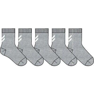 Kindersocken Hummel Make My Day (x5) Gris 24/27 Kindersocken Hummel Make My Day (x5) Gris 24/27