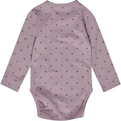 Langarmbody mit Print für Baby Hummel BEE Violet 0/1 Monat Langarmbody mit Print für Baby Hummel BEE Violet 0/1 Monat