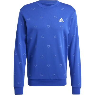 Pullover adidas Seasonal Essentials Monogram Graphic Bleu XL Pullover adidas Seasonal Essentials Monogram Graphic Bleu XL