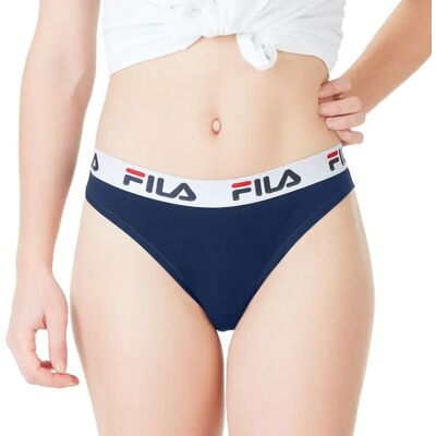 Brasilianischer Slip aus Baumwolle uni Frau Fila Bleu XS Brasilianischer Slip aus Baumwolle uni Frau Fila Bleu XS