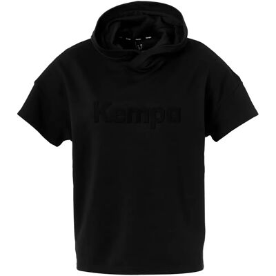 Sweatshirt Kurzarm mit Kapuze, Frau Kempa Noir XL Sweatshirt Kurzarm mit Kapuze, Frau Kempa Noir XL