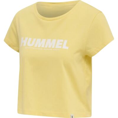 HUMMEL Legacy Cropped Gelbe T-Shirt HUMMEL Legacy Cropped Gelbe T-Shirt
