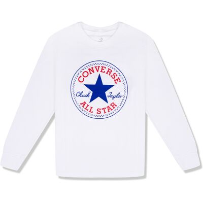 Langarmshirt Kind Converse Chuck Patch Weiß 4 Jahre Langarmshirt Kind Converse Chuck Patch Weiß 4 Jahre