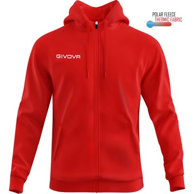 Fleecejacke Kind Givova 500 Rot 2XS Fleecejacke Kind Givova 500 Rot 2XS