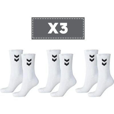 Socken Hummel Basic (x3) Weiß 46/48 Socken Hummel Basic (x3) Weiß 46/48