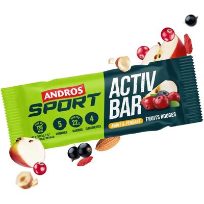 Ernährungsriegel Andros Sport Activ Fruits Rouges Vert 40 g Ernährungsriegel Andros Sport Activ Fruits Rouges Vert 40 g