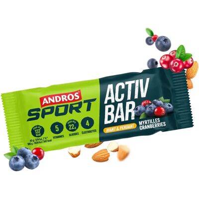 Ernährungsriegel Andros Sport Activ Myrtilles Vert 40 g Ernährungsriegel Andros Sport Activ Myrtilles Vert 40 g
