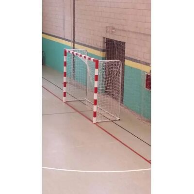 Set aus 2 mobilen Handball-/Futsal-Toren mit Basis Rundrohr Aluminium Softee Equipment Rouge 80x80 mm Set aus 2 mobilen Handball-/Futsal-Toren mit Basis Rundrohr Aluminium Softee Equipment Rouge 80x80 mm