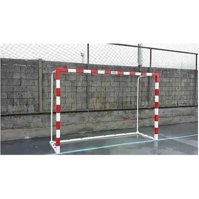 Set mit 2 mobilen Futsal-/Handballtoren aus Aluminium mit Basis, Softee Equipment Rouge 80x80 mm Set mit 2 mobilen Futsal-/Handballtoren aus Aluminium mit Basis, Softee Equipment Rouge 80x80 mm