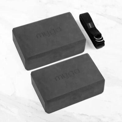 Yoga-Gurt mit Block Myga Noir TU Yoga-Gurt mit Block Myga Noir TU