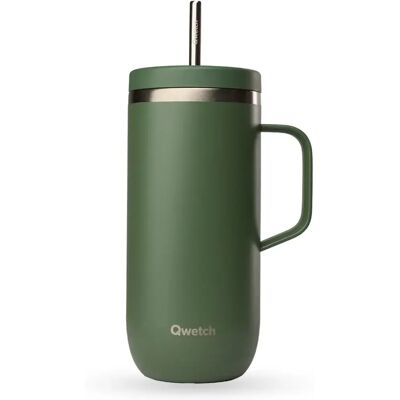 Isolierter Edelstahlbecher mit Henkel Qwetch Vert 600 ml Isolierter Edelstahlbecher mit Henkel Qwetch Vert 600 ml