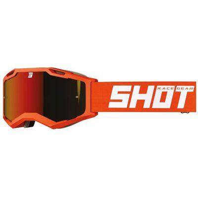 Shot Iris 2.0 Solide Motocross-Brille - Orange - Großes Sichtfeld Shot Iris 2.0 Solide Motocross-Brille - Orange - Großes Sichtfeld