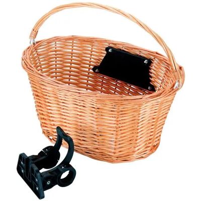Ges Fahrradkorb aus Weide mit Clip-on-Halterung Ges Fahrradkorb aus Weide mit Clip-on-Halterung