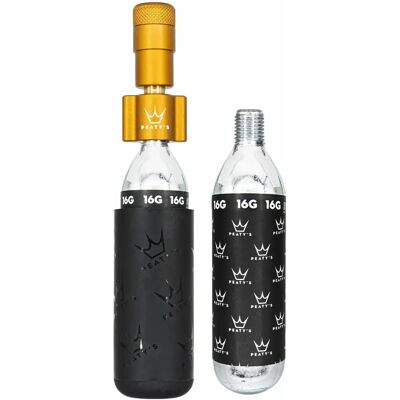 Pompe / Gonfleur CO2 Holeshot Peaty's Doré 16 g Pompe / Gonfleur CO2 Holeshot Peaty's Doré 16 g