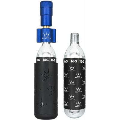Pompe / Gonfleur CO2 Holeshot Peaty's Bleu 16 g Pompe / Gonfleur CO2 Holeshot Peaty's Bleu 16 g