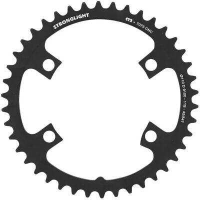 Innenliegendes 4-fach Kettenblatt für die Straße Stronglight Shimano Dura-Ace 9100 Ct2 Noir 42T Innenliegendes 4-fach Kettenblatt für die Straße Stronglight Shimano Dura-Ace 9100 Ct2 Noir 42T