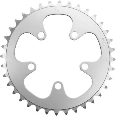 Dreifaches Kettenblatt für die Straße Stronglight 5BRA 7075 9-10V. Argenté 9/10 vitesses 74 mm/36T Dreifaches Kettenblatt für die Straße Stronglight 5BRA 7075 9-10V. Argenté 9/10 vitesses 74 mm/36T