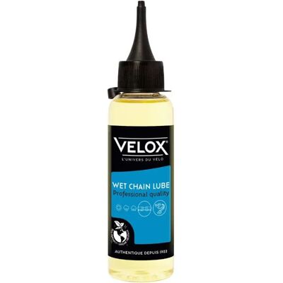Fahrradkettenöl Velox Wet Lube Conditiond Humides Blanc 100 ml Fahrradkettenöl Velox Wet Lube Conditiond Humides Blanc 100 ml