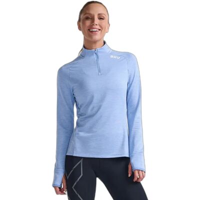 1/4-Zip-Langarmtrikot, Damen 2XU Ignition Bleu S Femme 1/4-Zip-Langarmtrikot, Damen 2XU Ignition Bleu S Femme