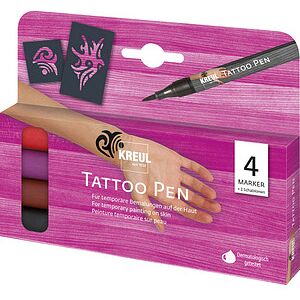 KREUL Tribals Tattoostifte farbsortiert 0,5 mm, 4 St. KREUL Tribals Tattoostifte farbsortiert 0,5 mm, 4 St.