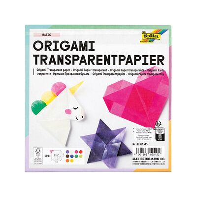 Folia Transparentpapier-Faltblätter 15x15cm - 500 Blatt - Mehrfarbig Folia Transparentpapier-Faltblätter 15x15cm - 500 Blatt - Mehrfarbig