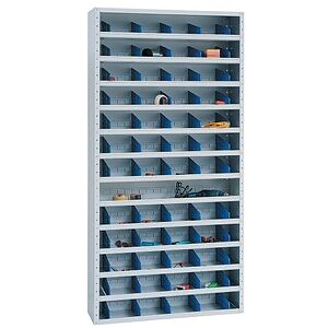 Gürkan Stahlschrank 110666 lichtgrau, blau 100,0 x 40,0 x 198,0 cm, aufgebaut